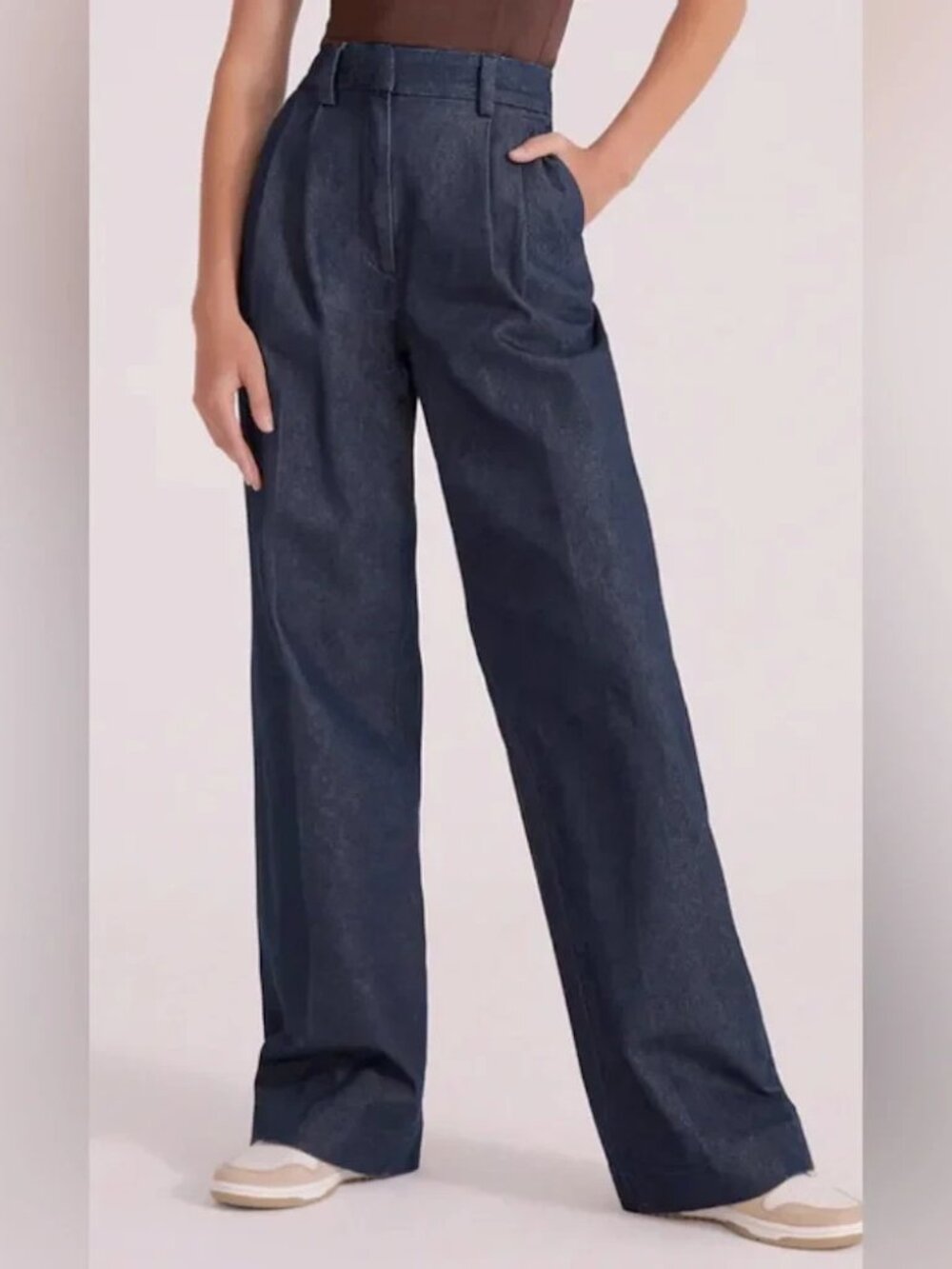 Favorite Daughter The Favorite Shortie Wide Leg Denim Trouser Pant Vienna Size 2